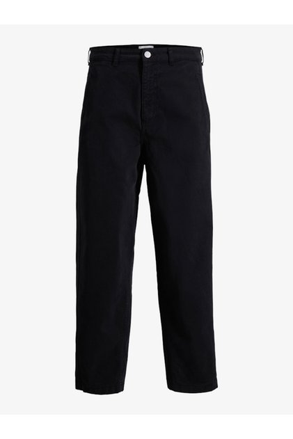 Men Black Barrel Fit Chino Pants