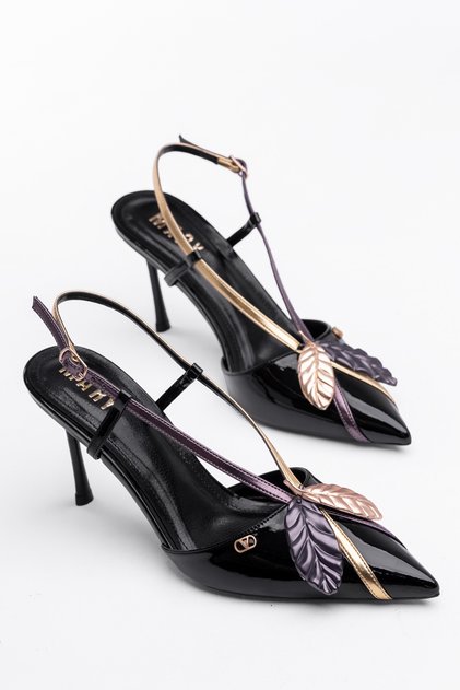 High-Heeled Shoes Classic High-Heeled Shoes Slingback Shoes Patent Leather High-Heeled Shoes