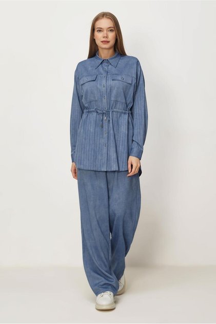 PANTOLONLU DENİM GÖRÜNÜMLÜ TAKIM 46360