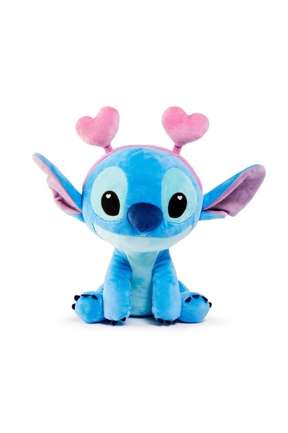 Stitch, jucarie de plus, cu inimioare, 25 cm