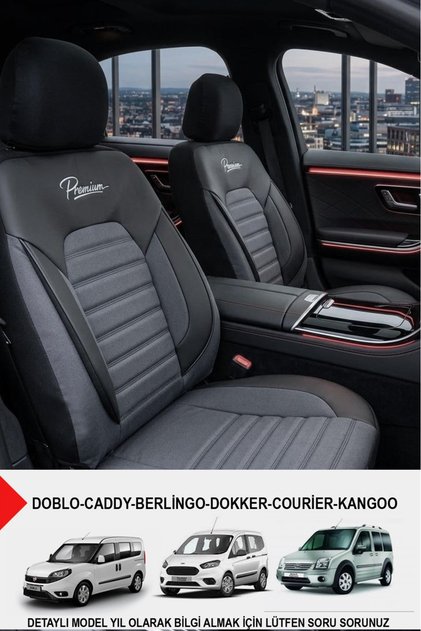 Premium Serisi Lüks Keten Ticari Oto Koltuk Kılıfı (DOBLO-CADDY-BERLİNGO-DOKKER-COURİER-KANGOO UYUMLU)