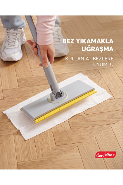 Ceraware Home Care Pratica Click Mop Set El Değmeden Bez Tak Çıkar