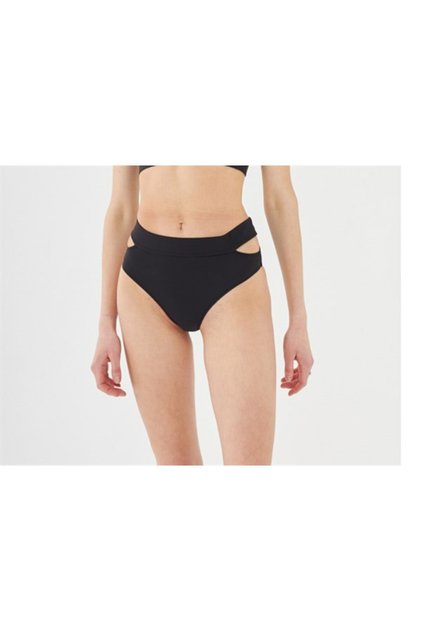 Kemerli Bikini Altı Düz Siyah