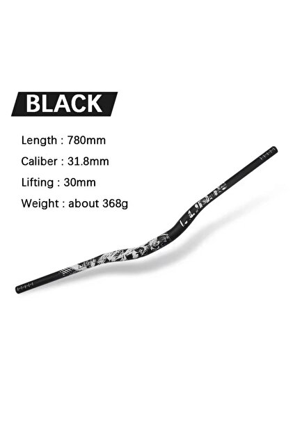 ROBESBON Lunje Bisiklet Alüminyum Gidon 780mm 31,8mm Bisiklet