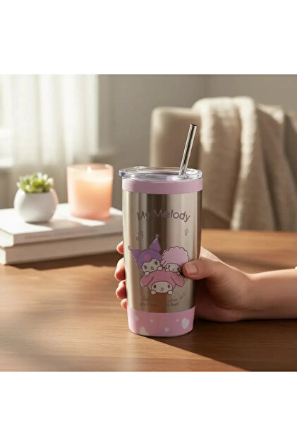 【新品未開封】THERMOS My Melody【限定品】 Miniso Sanrio Lisanslı My Melody Metal Pipetli Kapaklı Termos