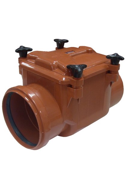 Supapă de sens unic cu capac din PP 125 mm