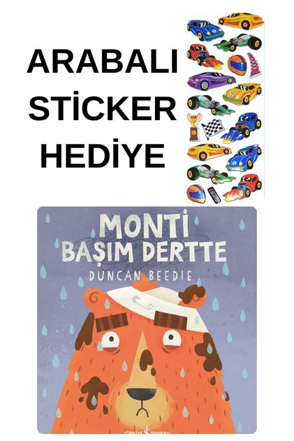 KOPUZ KİTAP 4-6 Years Old Attention Development Fairy Tale Children's Books - Sti̇cker – Monti Başım Dertte