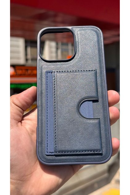 iPhone 16 Pro Max Case with Velvet Card Holder and Stand