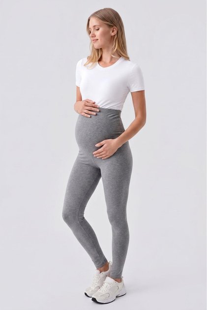 Adjustable Waist Jersey Flexible Viscose Soft Maternity Leggings Vtp04
