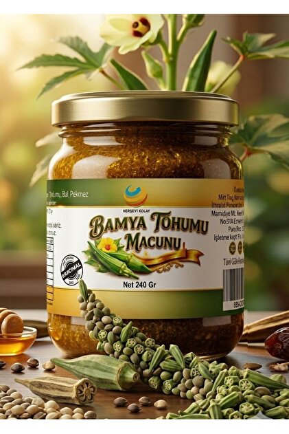 Bamya Tohumu Macunu 240gr Bamya Tohumu Bitkisel Macun