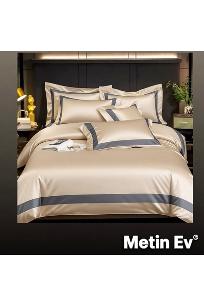 100% Cotton Satin 6 Piece King Size Premium Duvet Cover Set