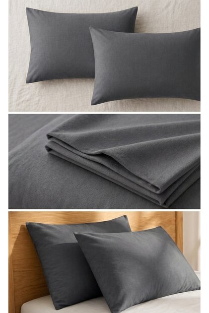 50X70 cm Colorful Pillowcase Set of 2 – Soft Textured Cotton Fabric, Fade-Resistant Vibrant Colors, Standard Size Pillowcase