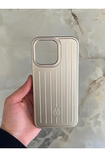 ZB Aksesuarda Moda İPHONE 15 Pro Max Uyumlu Rimowa Çizgili Bavul