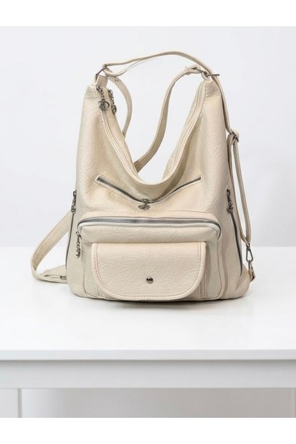 New Model with Cover, High Quality Soft Leather, Multi-Sectioned, Large Size Backpack and Shoulder Bag