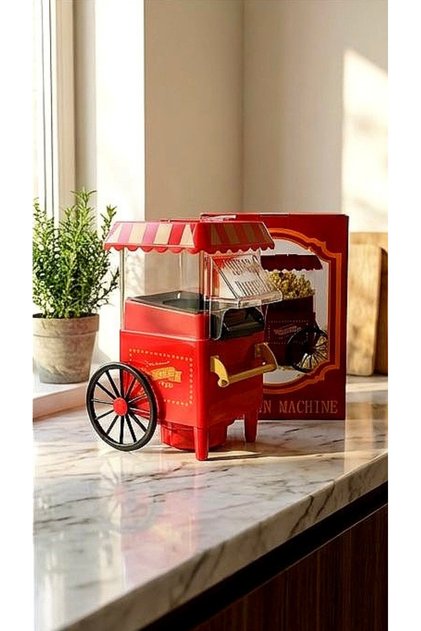 Aparat de făcut popcorn cu aer cald, fără ulei | Aparat pentru popcorn sănătos pentru cinema acasă și bucătărie