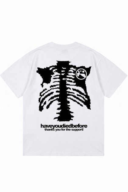 Afterlife Support Printed White Oversize Crew Neck T-Shirt