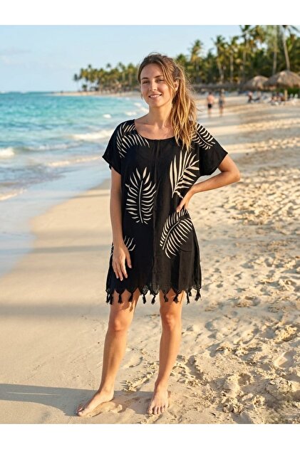 charango Women's Loose Fit Beach Dress- Trendyol