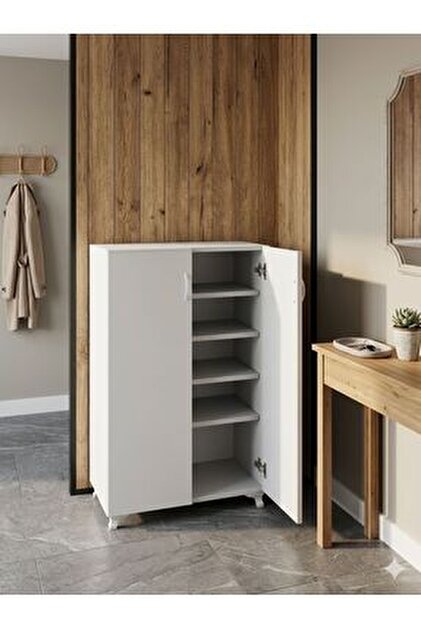 IKEA Trones Plastik Ayakkabılık Ayakkabı Dolabı - 2 Parça - Siyah