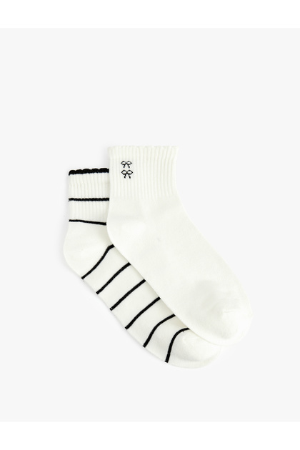 Striped Cotton 2-Piece Sock Set
