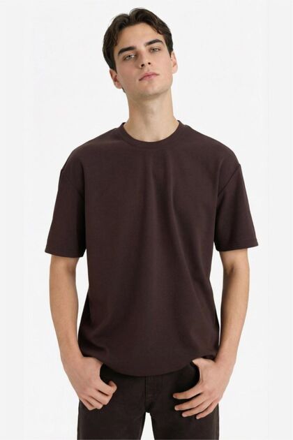 Defacto Erkek T-shirt X3926AZ/BN192 BROWN - Fiyatı, Yorumları