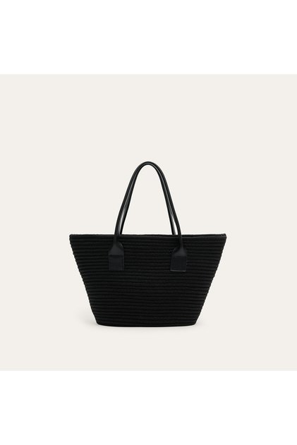 Women's Black Knitted Handbag