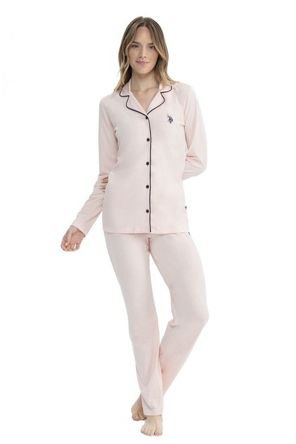 Front Buttoned, Cotton & Modal Fabric, Shirt Collar, Long Sleeve, Seasonal, Women's Pajama Set