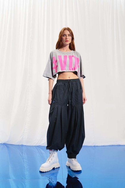 Gray Super Crop T-Shirt 17361