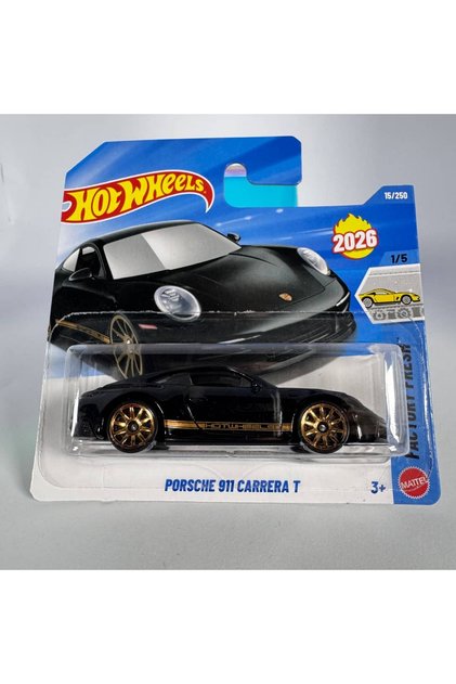 Regular Porsche 911 Carrera T - Siyah 1:64 Model Araba