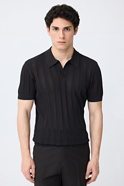 Slim Fit Kahverengi Triko