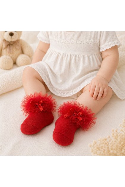 Minimiss Baby Tüllü Prenses Bebek Çorap – Fırfırlı Tasarım
