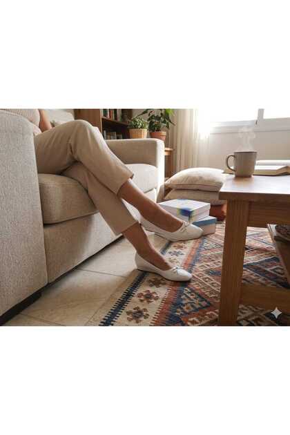 Women's Bowknot Comfortable Orthopedic Ballerinas with Short Heels