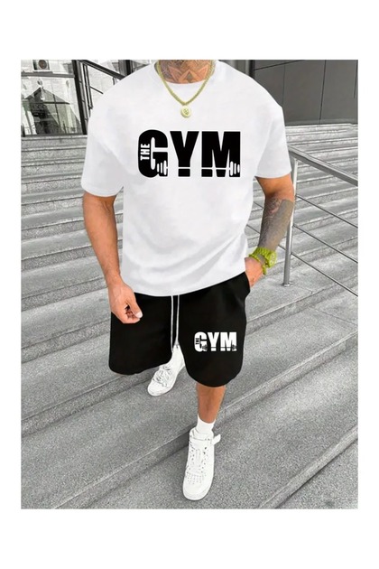 Hanangiyim Unisex Oversize Shorts Set Short Sleeve T-Shirt Comfortable Fit Summer Casual Sports