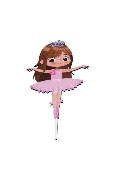 Ballerina Wooden Cake Decoration 25 Cm