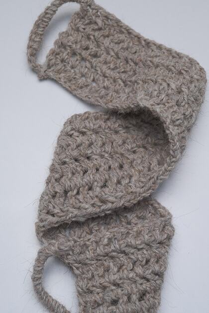 Goat Hair Back Fiber Hand Knitted. 70cm 11cm
