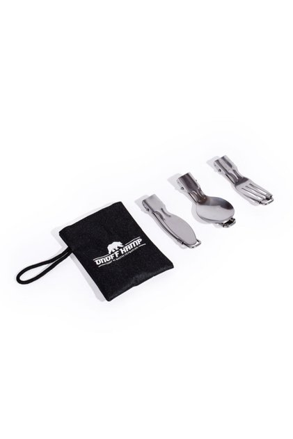 Fork Spoon Knife Set with Folding Bag