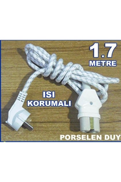 Örme Kablo Tam Korumalı Ütü Fişi Izgara Kablosu