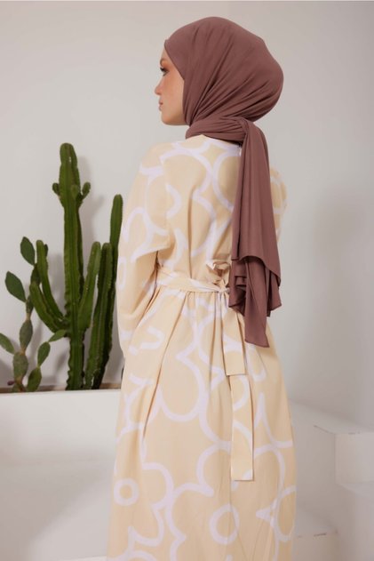 Women's Hijab Cotton Combed Shawl Light Dried Rose - 56