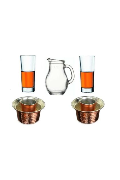 Bardak Karaf Ve Bakır Ehlikeyf Seti 5 Parça
