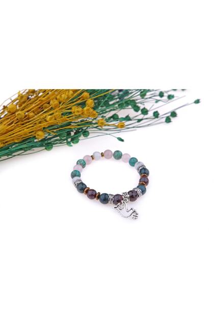Certified Natural Stone Bracelet - Bloodstone, Chrysocolla, Hematite, Rose Quartz, Garnet, Rutilated Quartz