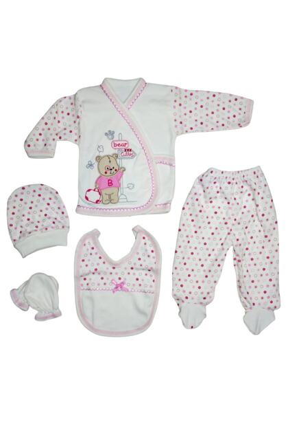 Cute Teddy Bear 5 Piece Newborn Hospital Discharge Set