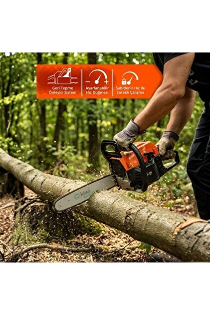 Kiwi Garden KGSW-7427 Benzin Motorlu Testere 52 cc 45 cm Pala