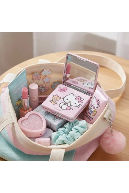 Lisanslı Hello Kitty Çift Taraflı Katlanabilir Ayna (Tek Adet)
