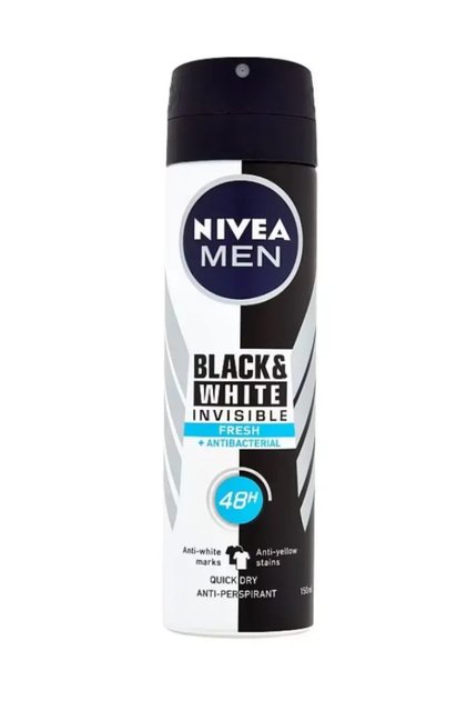 Spray antiperspirant bărbați Invisible Fresh BLACK&WHITE 48 h, 150ml
