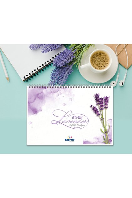 2026-2027 Calendar A4 Size 53 Weekly Planner Lavender
