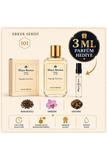 Özel Seri Yüksek Fransız Esanslı 60 ml Erkek Parfüm No:101 -T.Ford-BlackOrchid-muadili