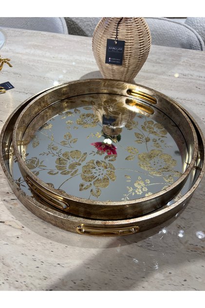 Home Decoration Double Mirrored Tray
