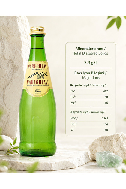 Nabeghlavi Doğal Mineralli Su 500 mL Cam Şişe (6'lı Paket