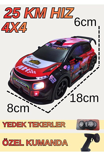 Boratila Toys 1:22 Ölçek 2.4 Ghz Özel Kumandalı 4 Çeker Full