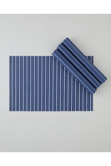 Sailor Lines Pvc 4-Pack Placemat 30X45 cm Navy Blue-White