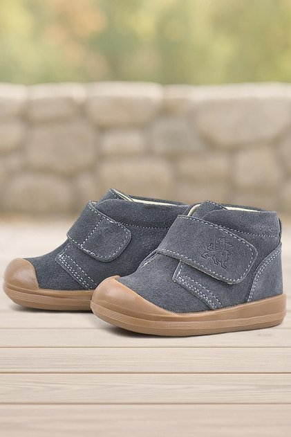 Yoohoo Genuine Leather Smoked Velcro Unisex Baby Boots